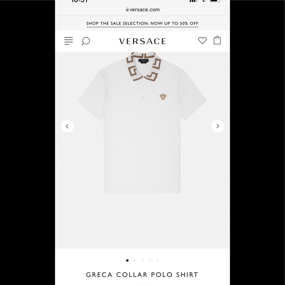 Versace Greca Collar Polo Shirt